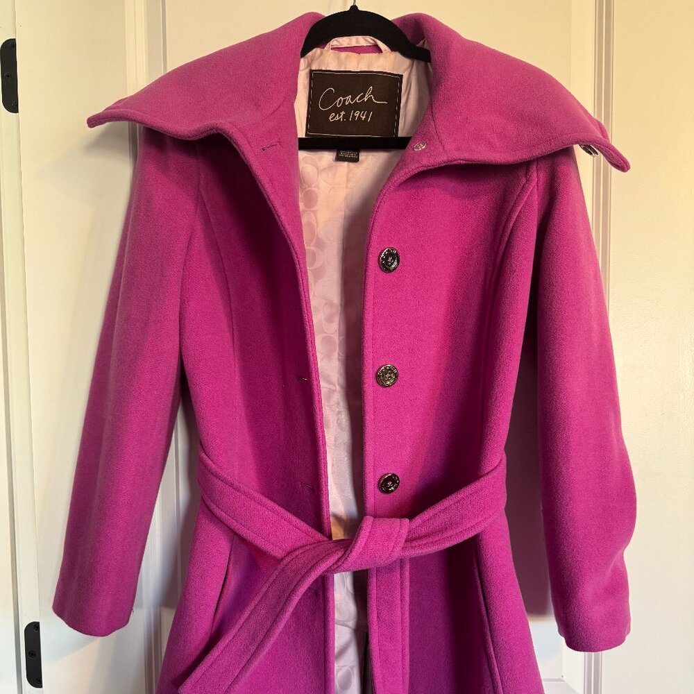 Coach Belted Wool Coat XS